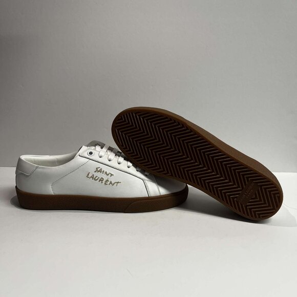 Saint Laurent Women Court Classic Leather Sneakers 610649 00N00 9030 - Picture 2 of 13